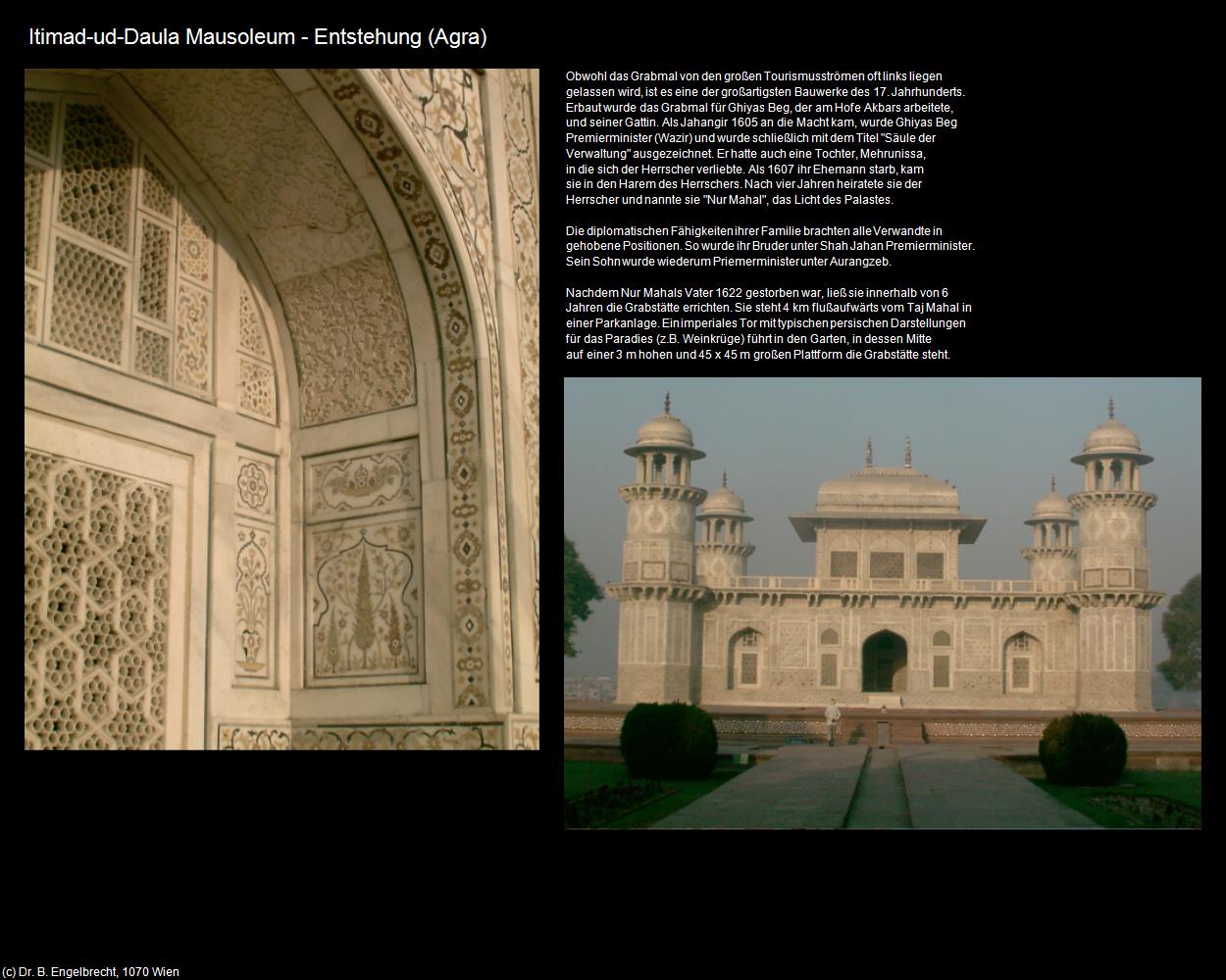 Itimad-ud-Daula Mausoleum - Entstehung (Agra) in Rajasthan - das Land der Könige