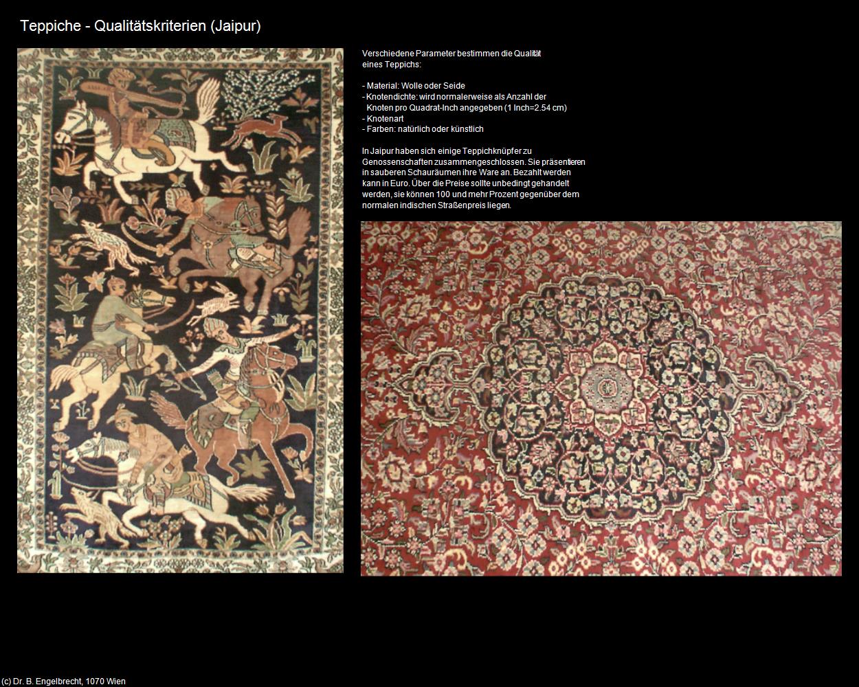 Teppiche - Qualitätskriterien (Jaipur) in Rajasthan - das Land der Könige