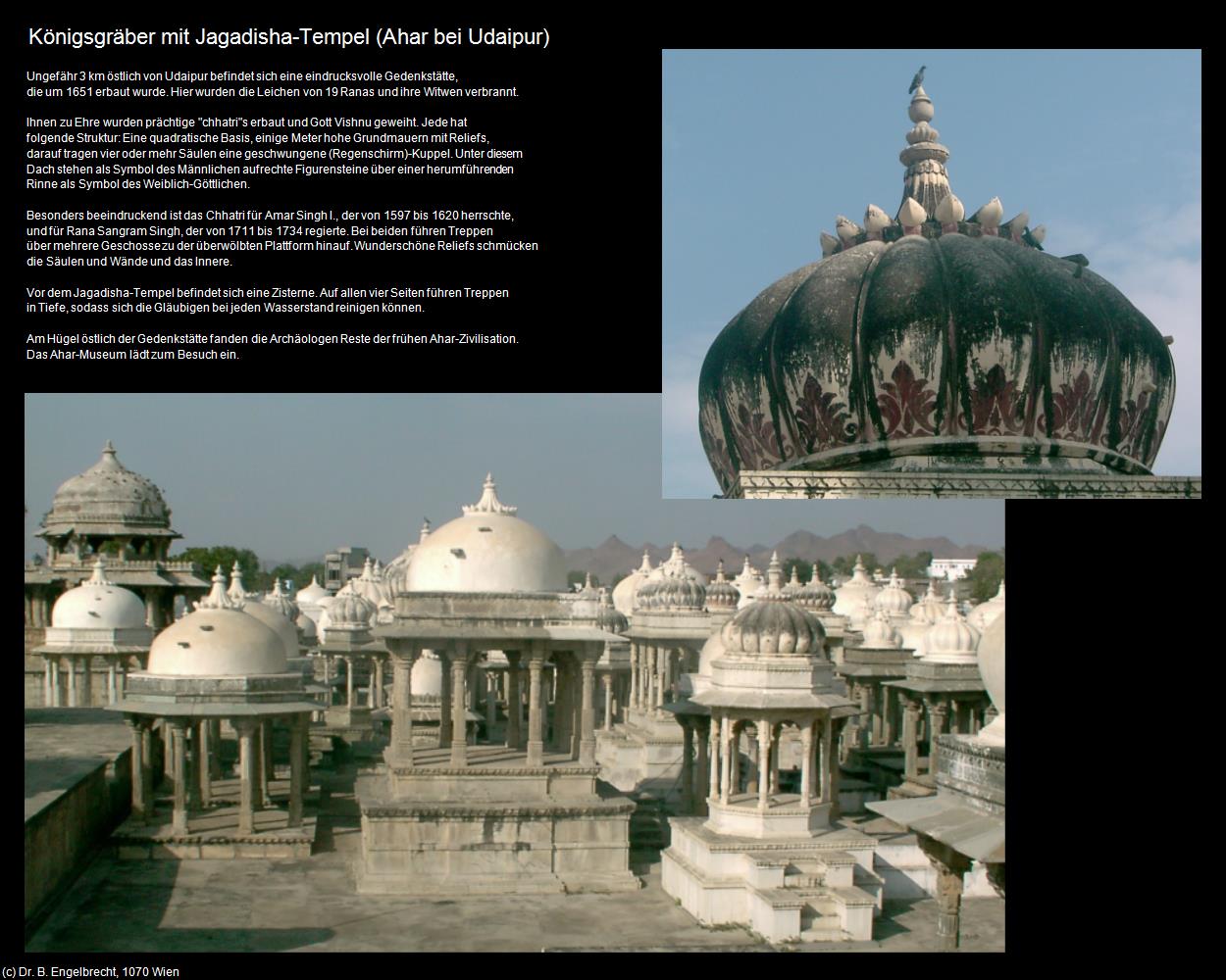 Königsgräber mit Jagadisha-Tempel (Ahar bei Udaipur) in Rajasthan - das Land der Könige