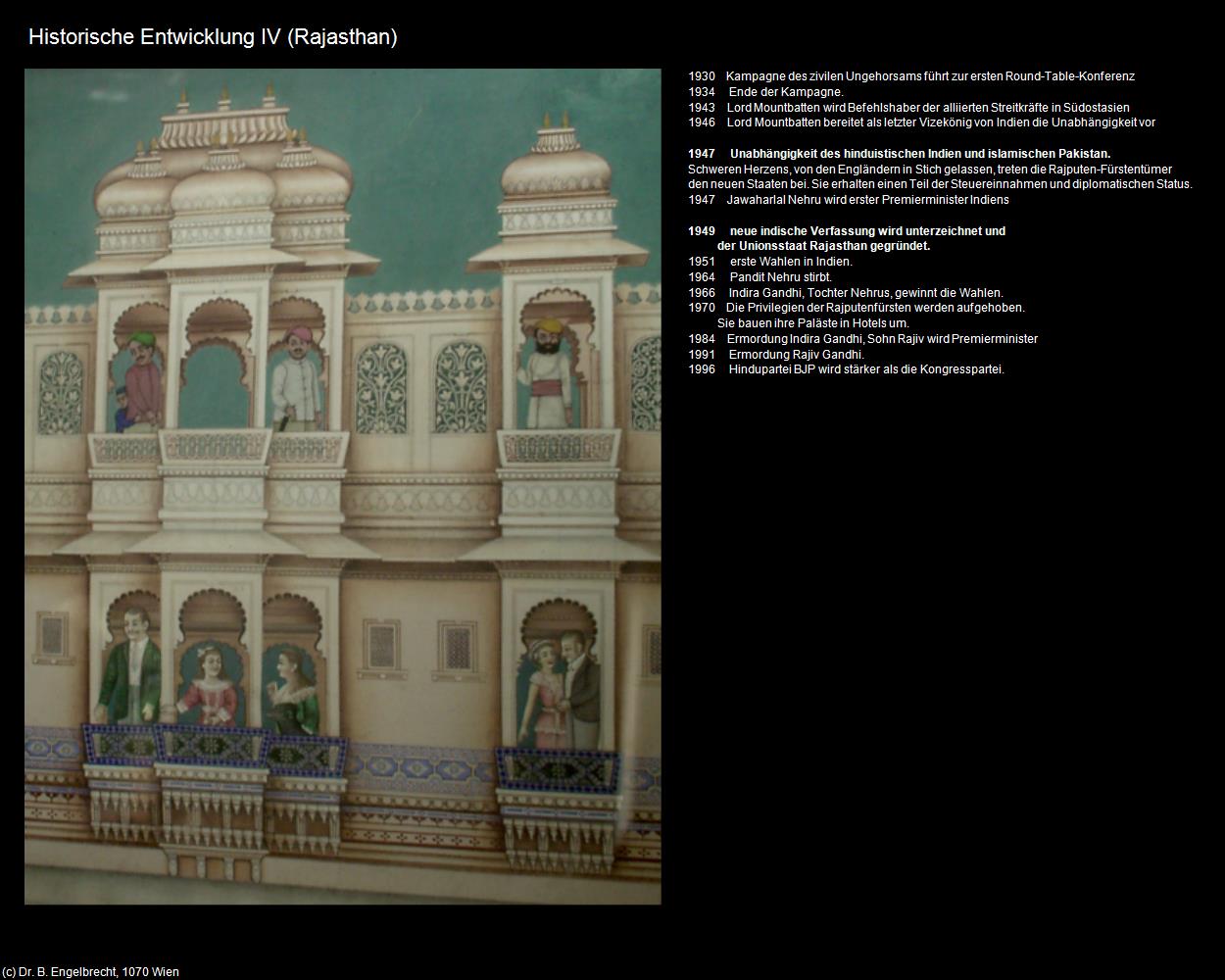 Geschichte IV (Rajasthan-Geschichte und Politik) in Rajasthan - das Land der Könige