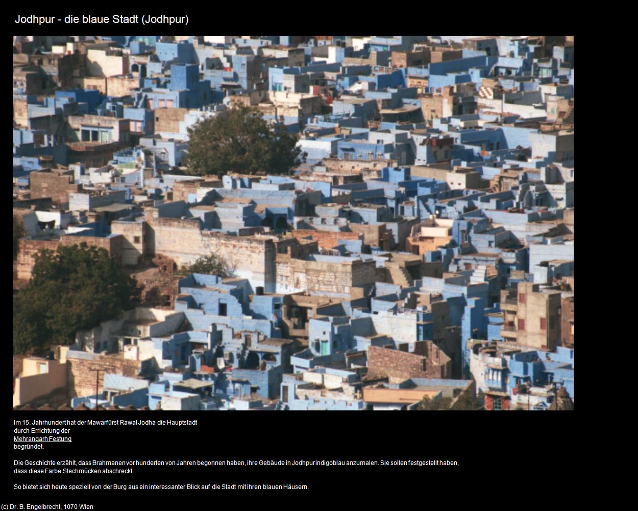 Die blaue Stadt (Jodhpur) in Rajasthan - das Land der Könige(c)B.Engelbrecht