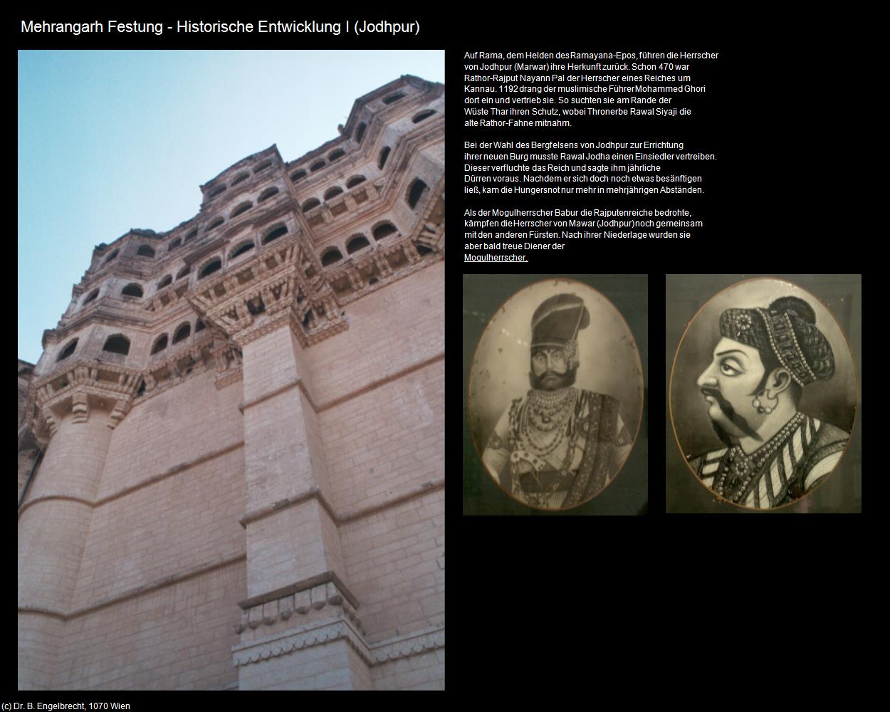 Mehrangarh Festung-Historische Entwicklung I (Jodhpur) in Rajasthan - das Land der Könige(c)B.Engelbrecht