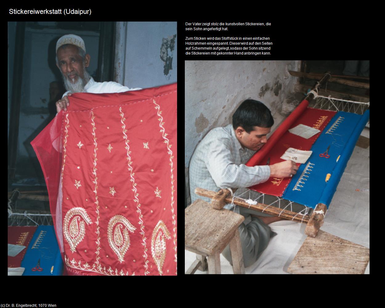 Stickereiwerkstatt (Udaipur) in Rajasthan - das Land der Könige
