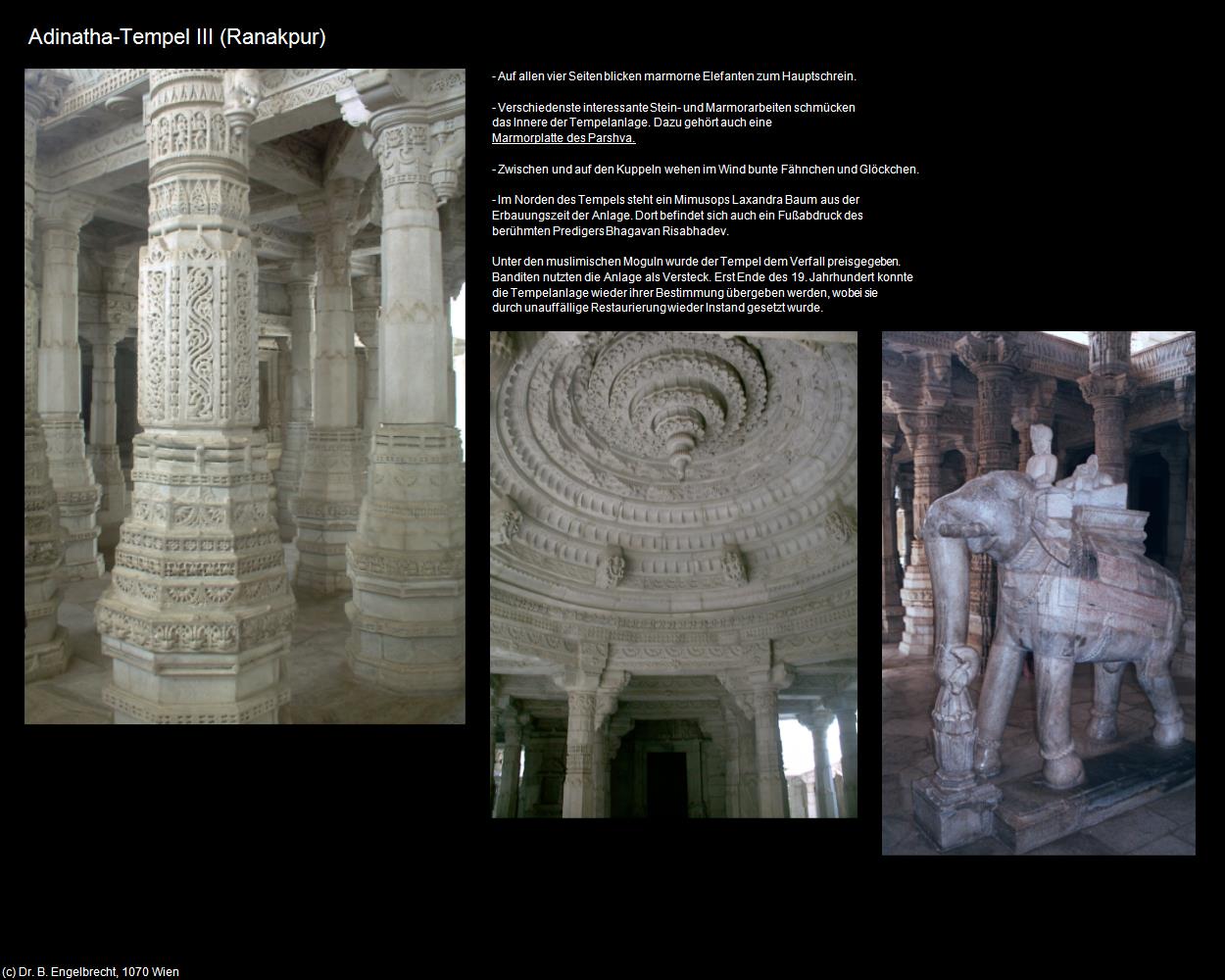 Adinatha-Tempel III (Ranakpur) in Rajasthan - das Land der Könige(c)B.Engelbrecht