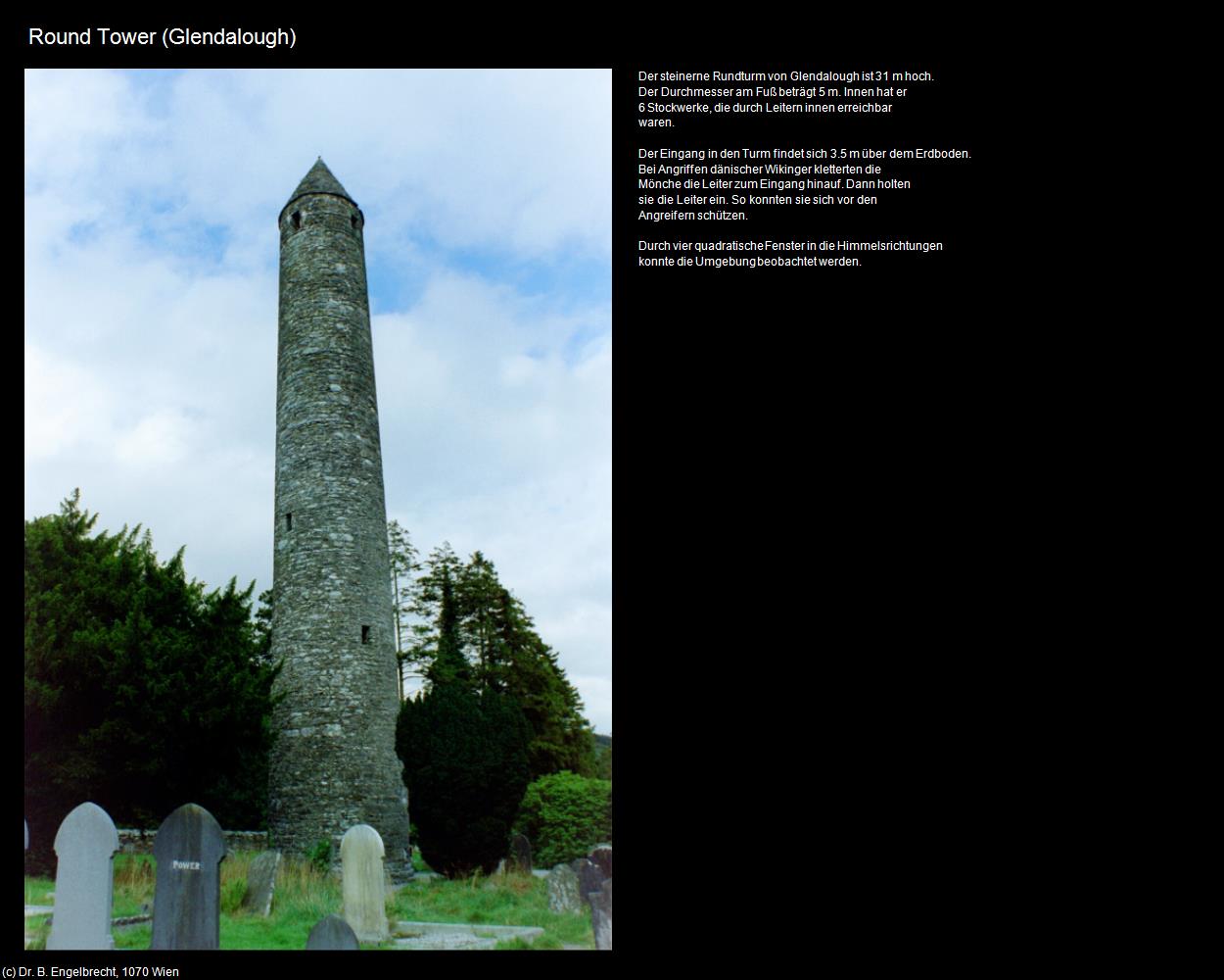 Round Tower in Glendalough (Glendalough) in IRLAND-die grüne Insel