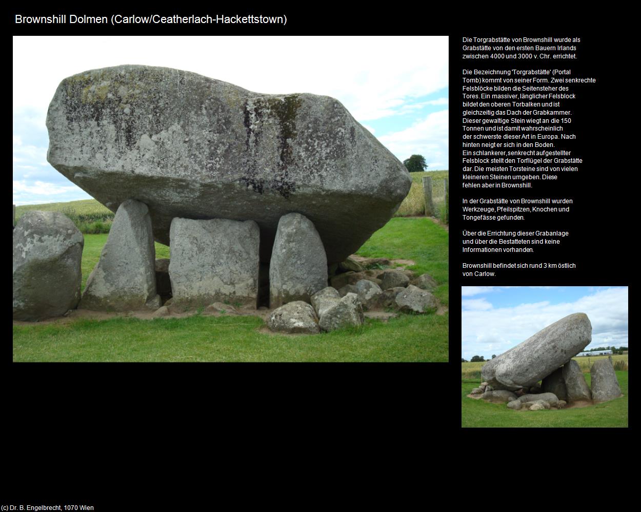 Brownshill Dolmen (Hackettstown) (Carlow/Ceatherlach) in IRLAND-die grüne Insel