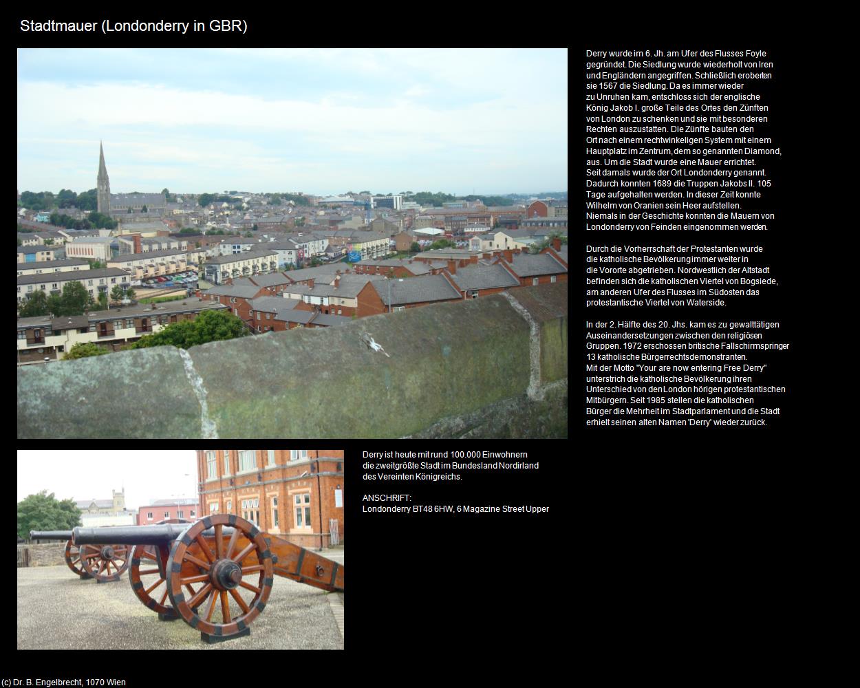 Stadtmauer (Londonderry/Derry (GBR)) in IRLAND-die grüne Insel