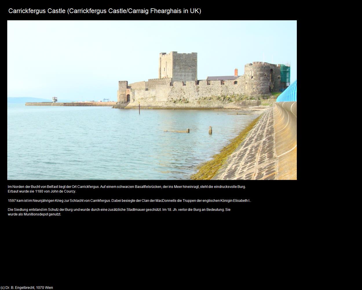 Carrickfergus Castle (Carrikfergus/Carraig Fhearghais (GBR)) in IRLAND-die grüne Insel