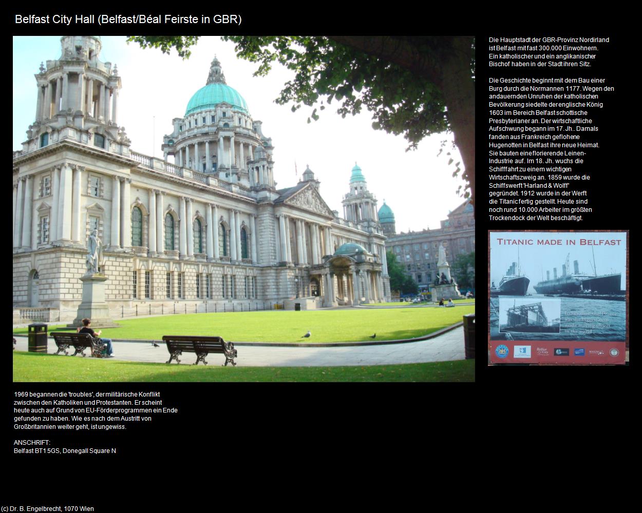 Belfast City Hall (Belfast/Béal Feirste (GBR)) in IRLAND-die grüne Insel