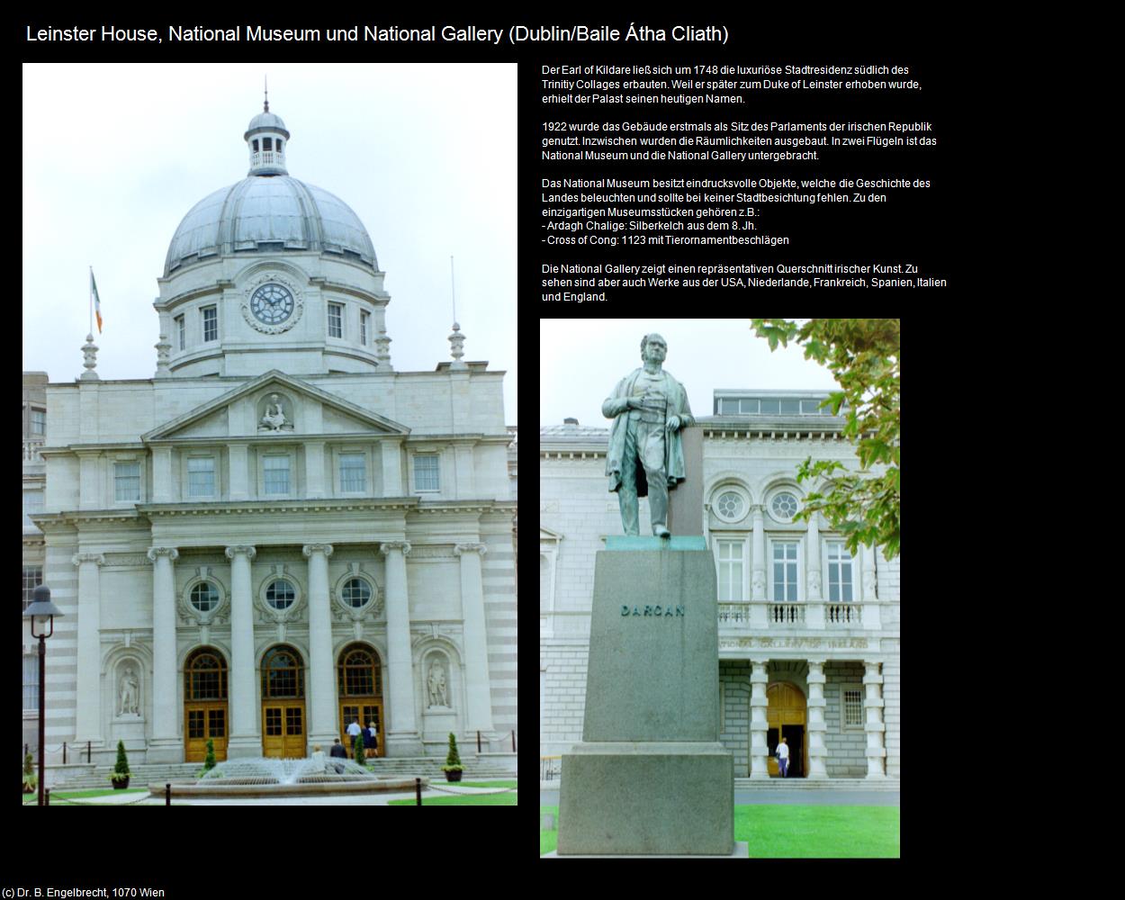 Leinster House-National Museum und Gallery (Dublin/Baile tha Cliath) in IRLAND-die grüne Insel