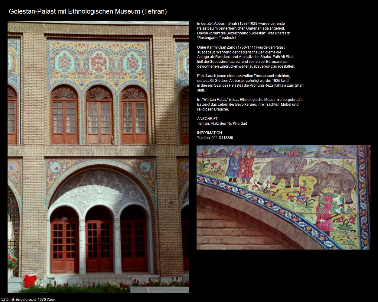 Golestan-Palast mit Ethnologischen Museum  (Tehran) in Iran