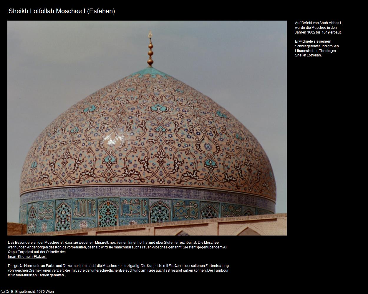 Sheikh Lotfollah Moschee I (Esfahan) in Iran(c)B.Engelbrecht