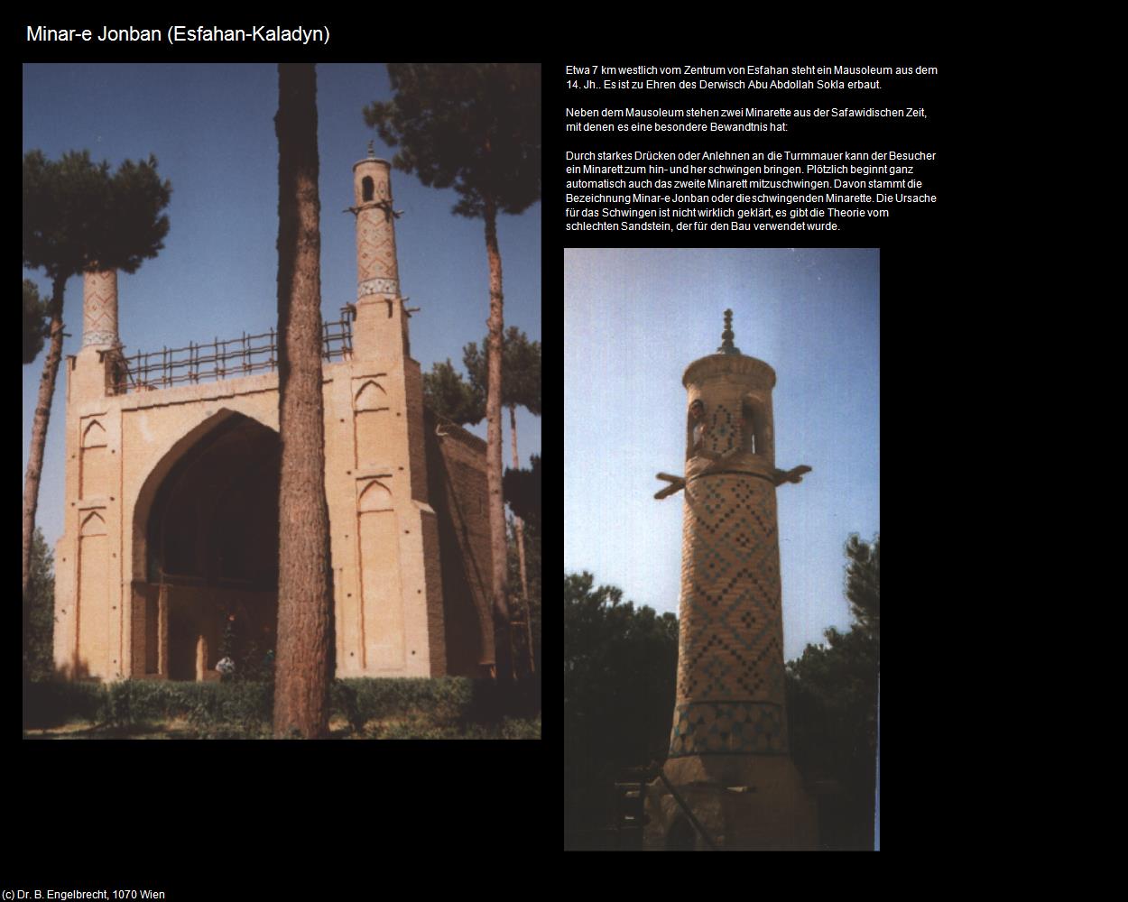 Minar-e Jonban (Kaladyn) (Esfahan) in Iran