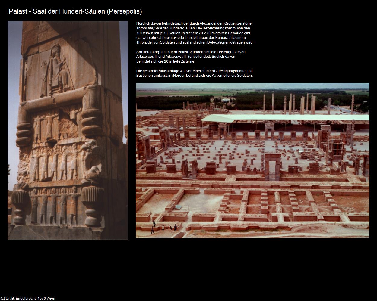 Palast - Saal der 100 Säulen (Persepolis) in Iran