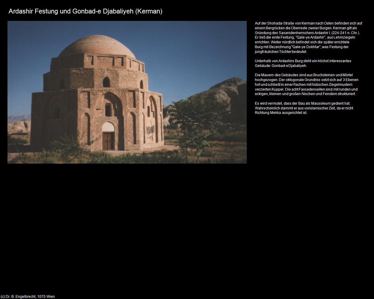 Ardashir Festung und Gonbad-e Djabaliyeh (Kerman) in Iran