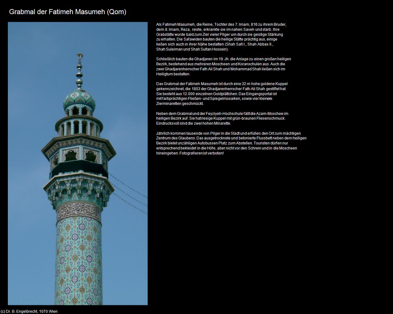 Grabmal der Fatimeh Masumeh (Qom) in Iran