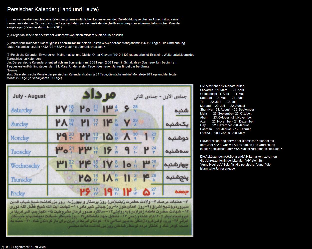 Kalender (IRAN-Land und Leute) in Iran(c)B.Engelbrecht