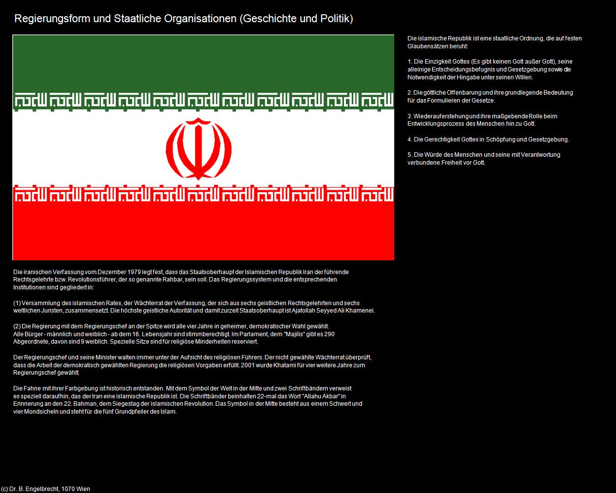 Regierungsform und Staatliche Organisationen (IRAN-Geschichte und Politik) in Iran