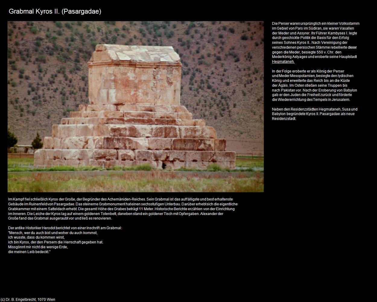 Grabmal Kyros II. (Pasargadae) in Iran(c)B.Engelbrecht