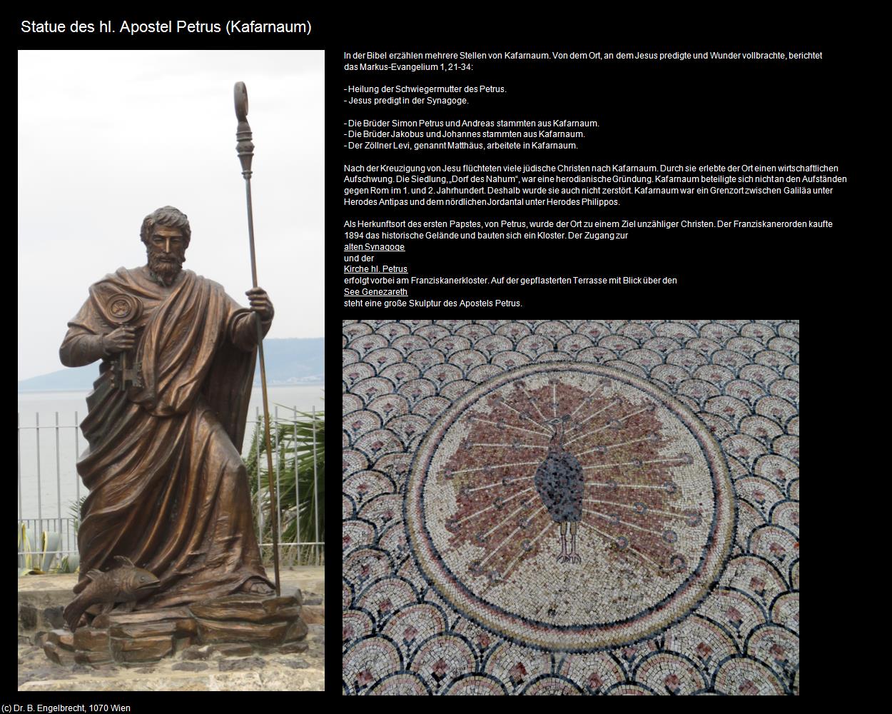 Statue des hl. Apostel Petrus  (Kafarnaum) in Kulturatlas-ISRAEL(c)B.Engelbrecht