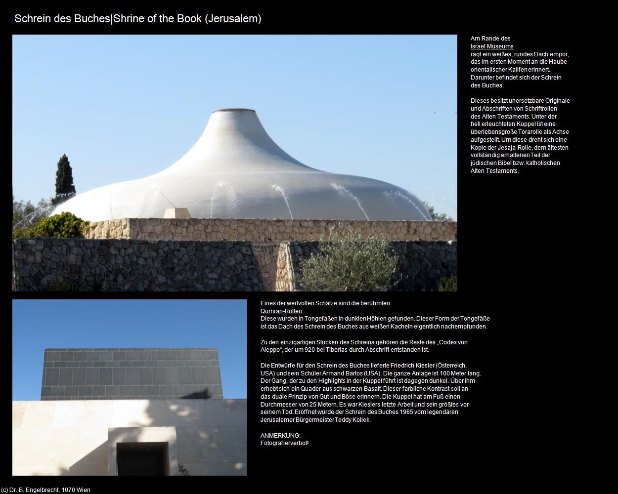 Schrein des Buches|Shrine of the Book  (Jerusalem) in Kulturatlas-ISRAEL(c)B.Engelbrecht