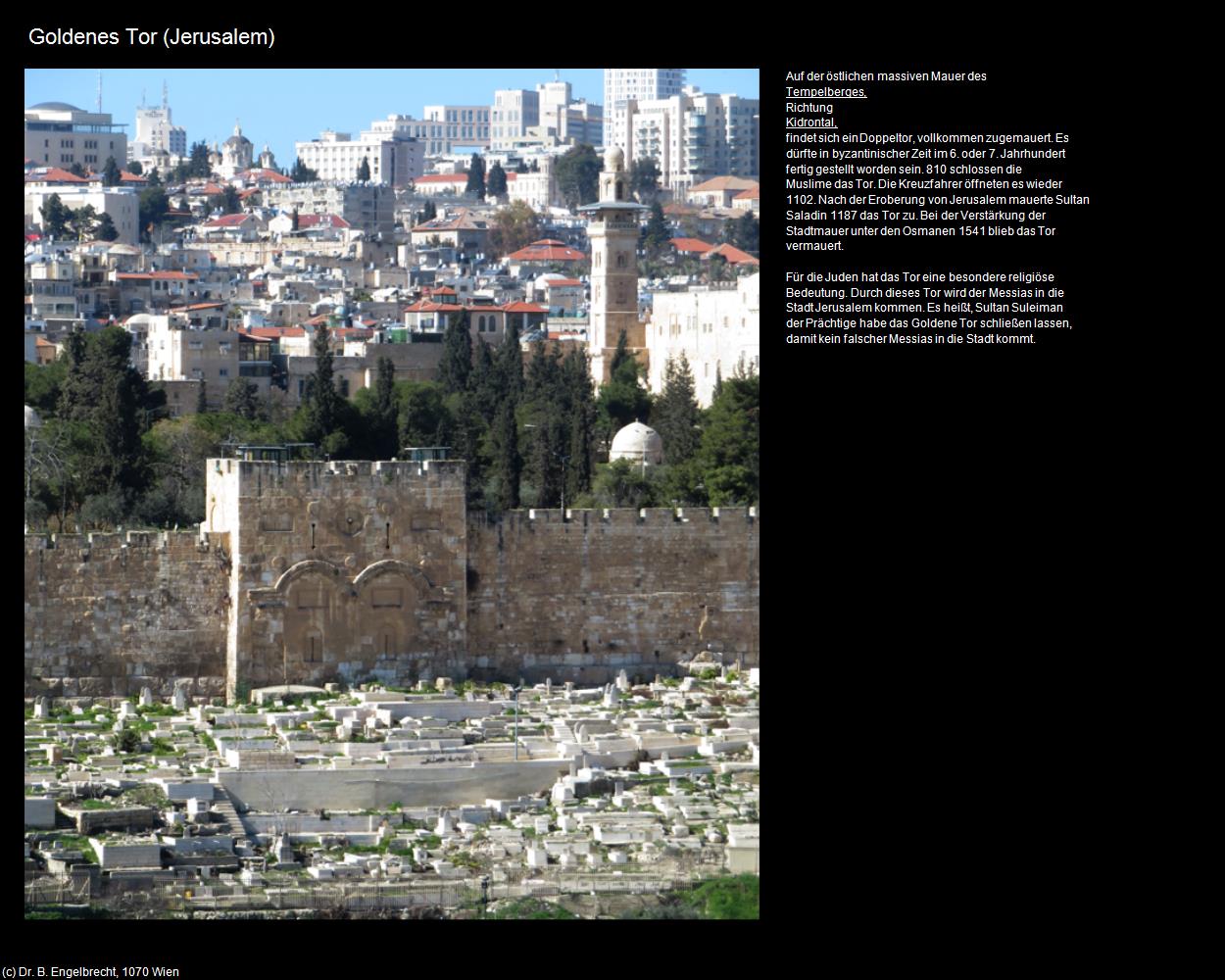 Goldenes Tor  (Jerusalem) in Kulturatlas-ISRAEL(c)B.Engelbrecht