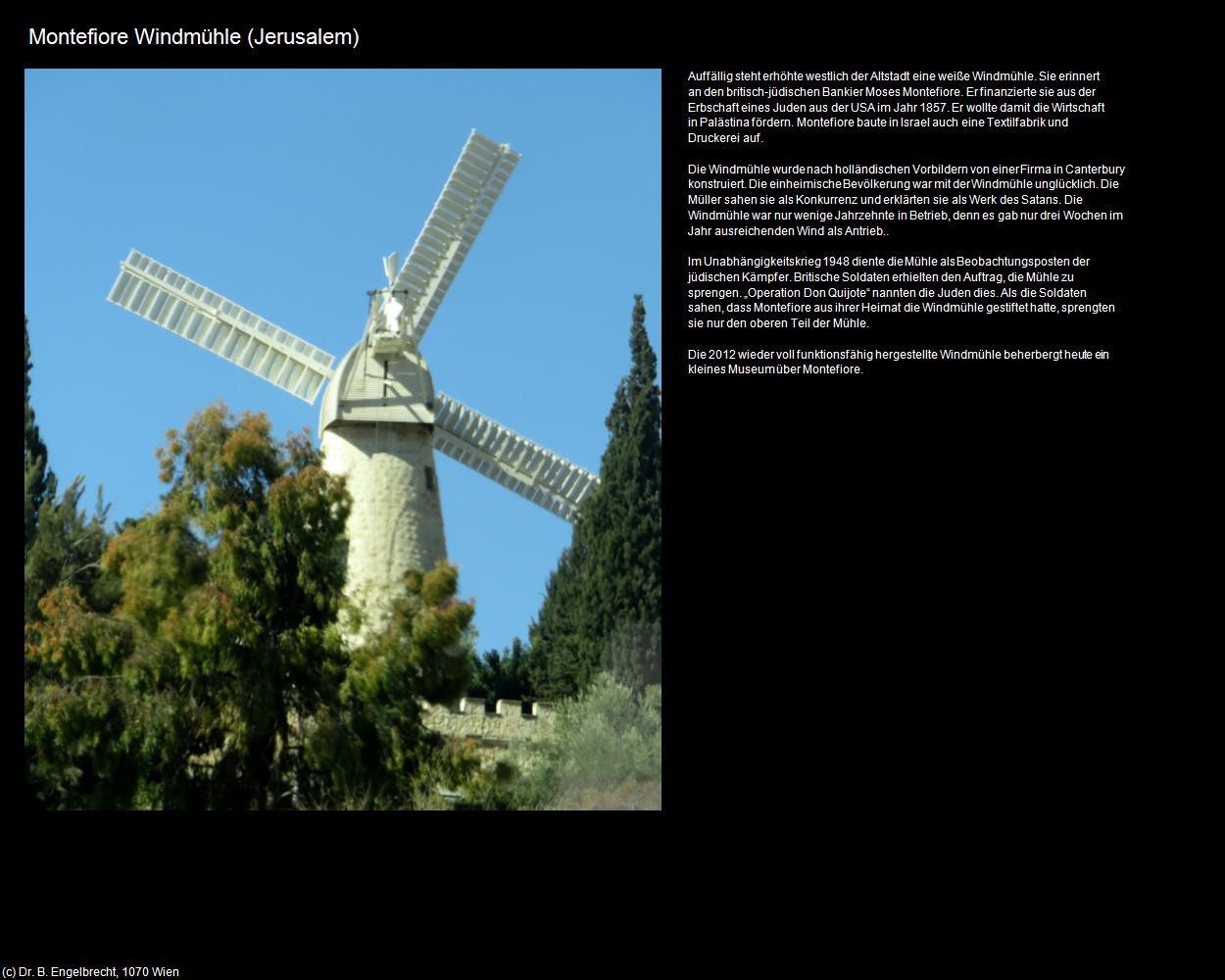 Montefiore Windmühle   (Jerusalem) in Kulturatlas-ISRAEL