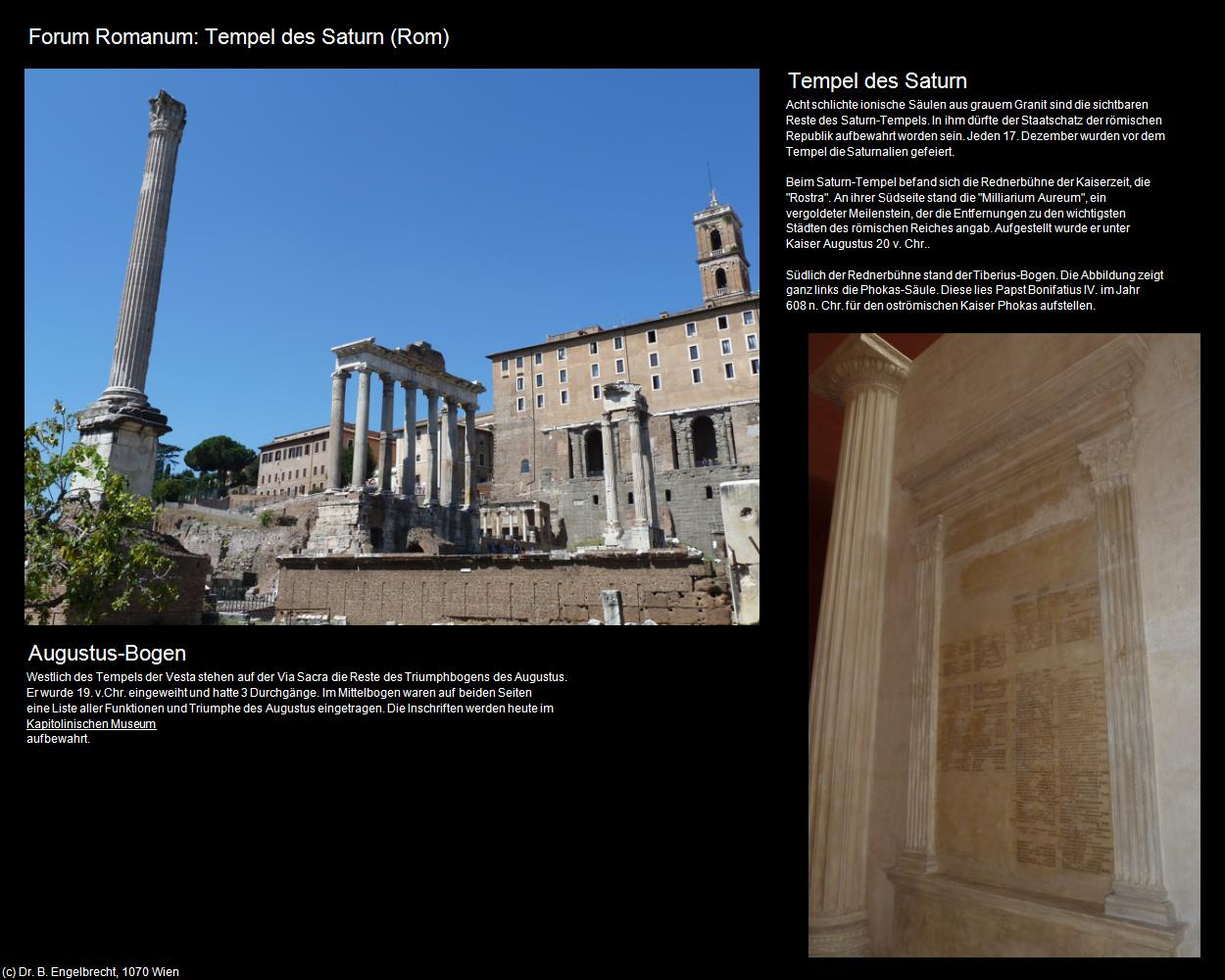 Forum Romanum: Tempel des Saturn (Rom-04-Forum Romanum und Umgebung) in ROM(c)B.Engelbrecht