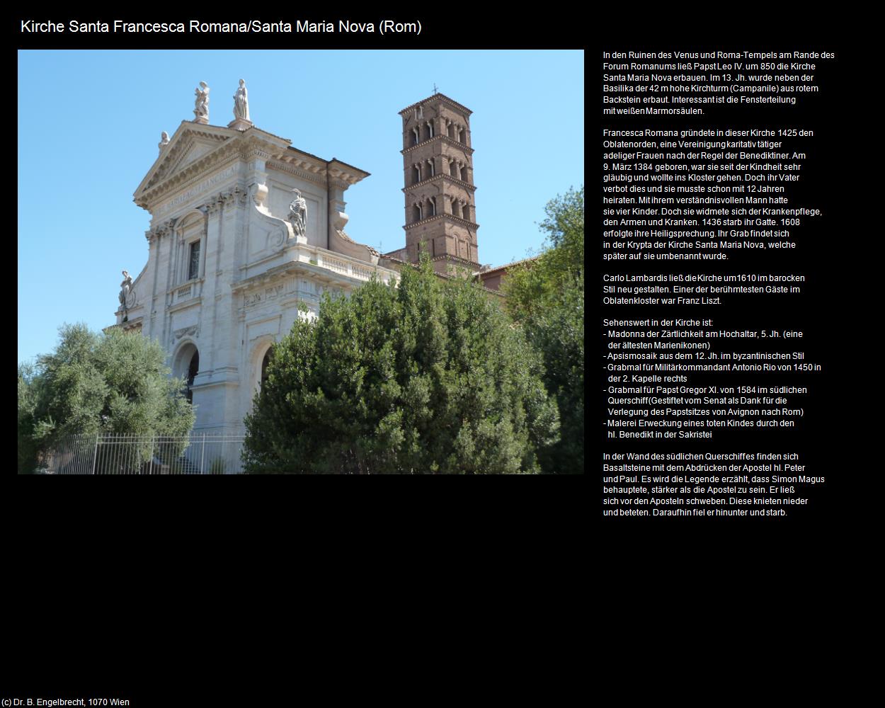 Kirche Santa Francesca Romana/Santa Maria Nova (Rom-04-Forum Romanum und Umgebung) in ROM