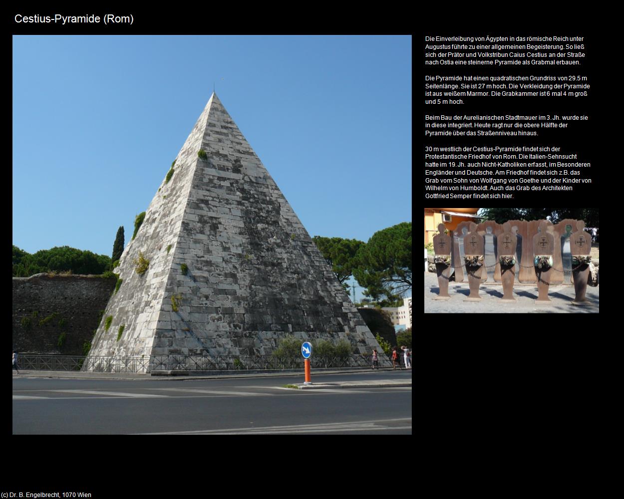Cestius-Pyramide  (Rom-08-Vor den Mauern ...) in ROM