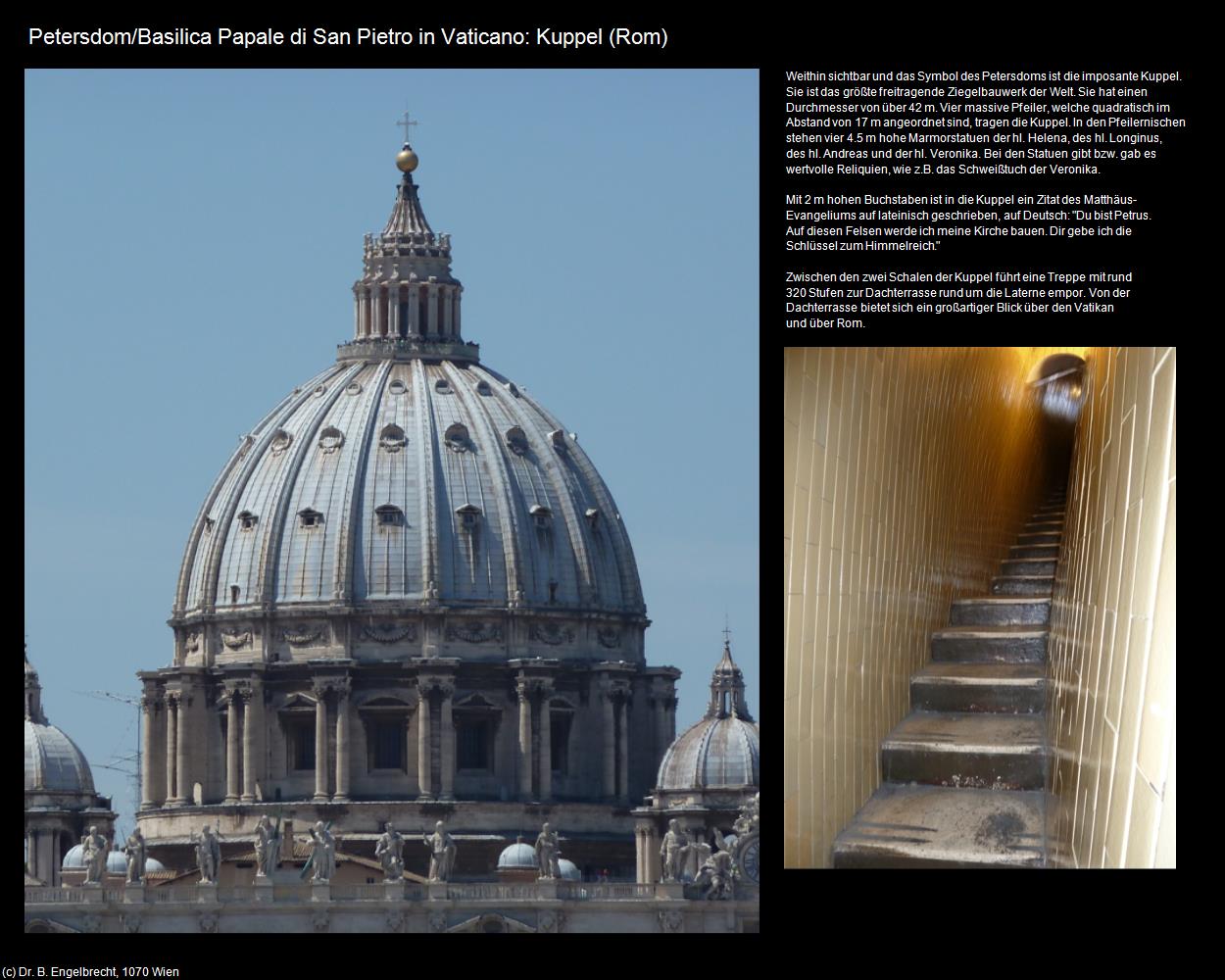 Petersdom: Kuppel  (Rom-01-Vatikan und Umgebung) in ROM