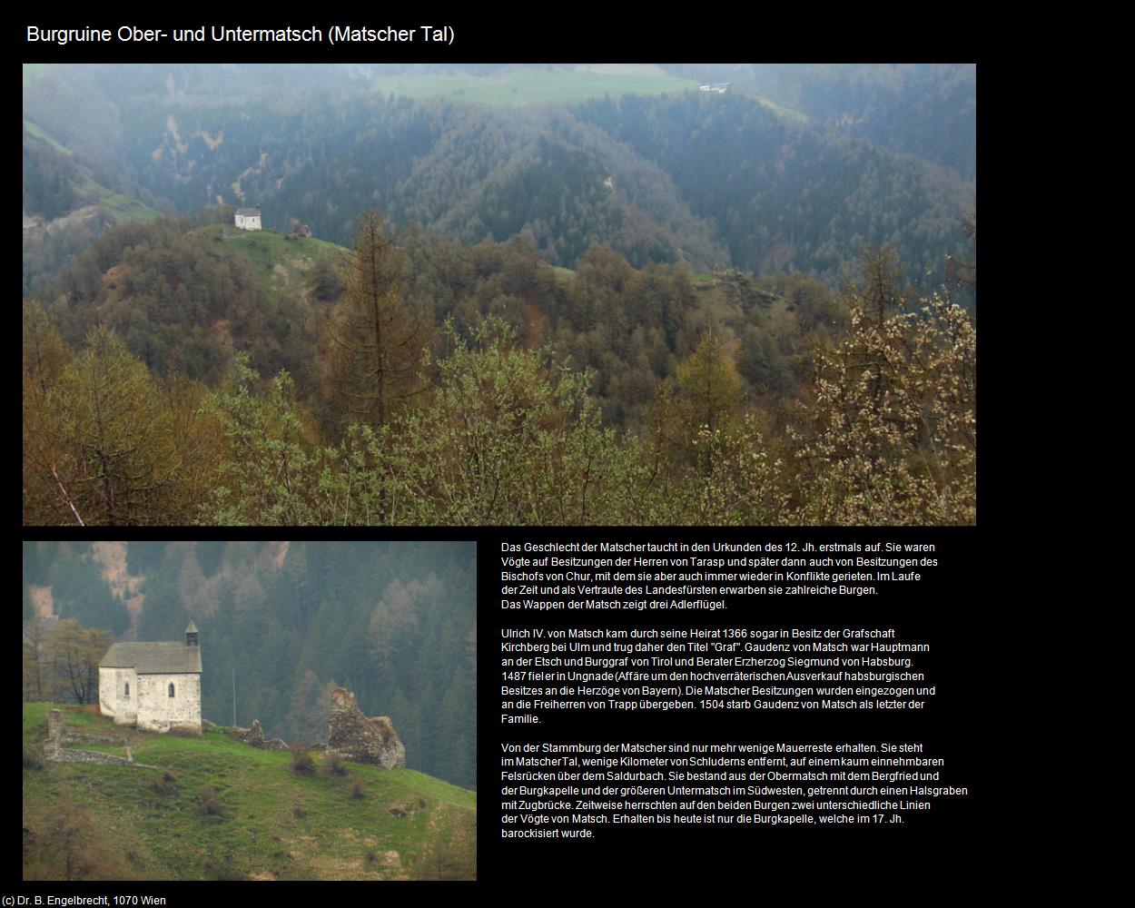 Burgruine Ober- und Untermatsch  (Matsch/Mazia) in Kulturatlas-SÜDTIROL