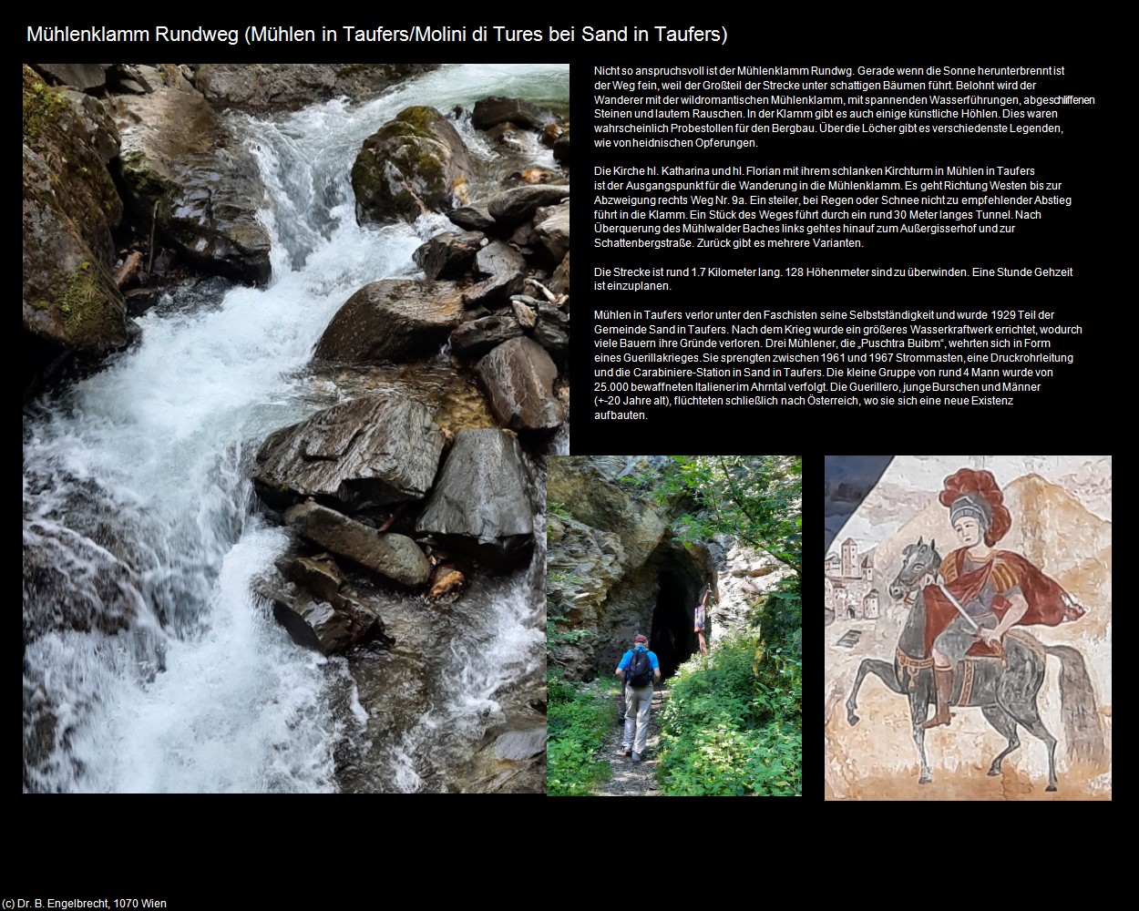 M&uuml;hlenklamm Rundweg (Sand in Taufers/Campo Tures) in Kulturatlas-S&Uuml;DTIROL