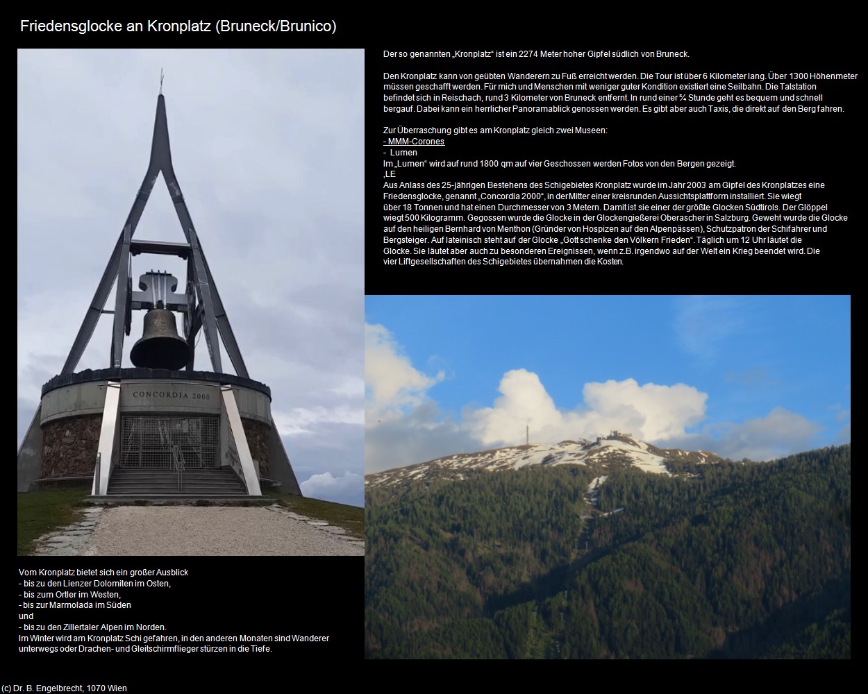 Friedensglocke an Kronplatz (Bruneck/Brunico) in Kulturatlas-S&Uuml;DTIROL(c)B.Engelbrecht