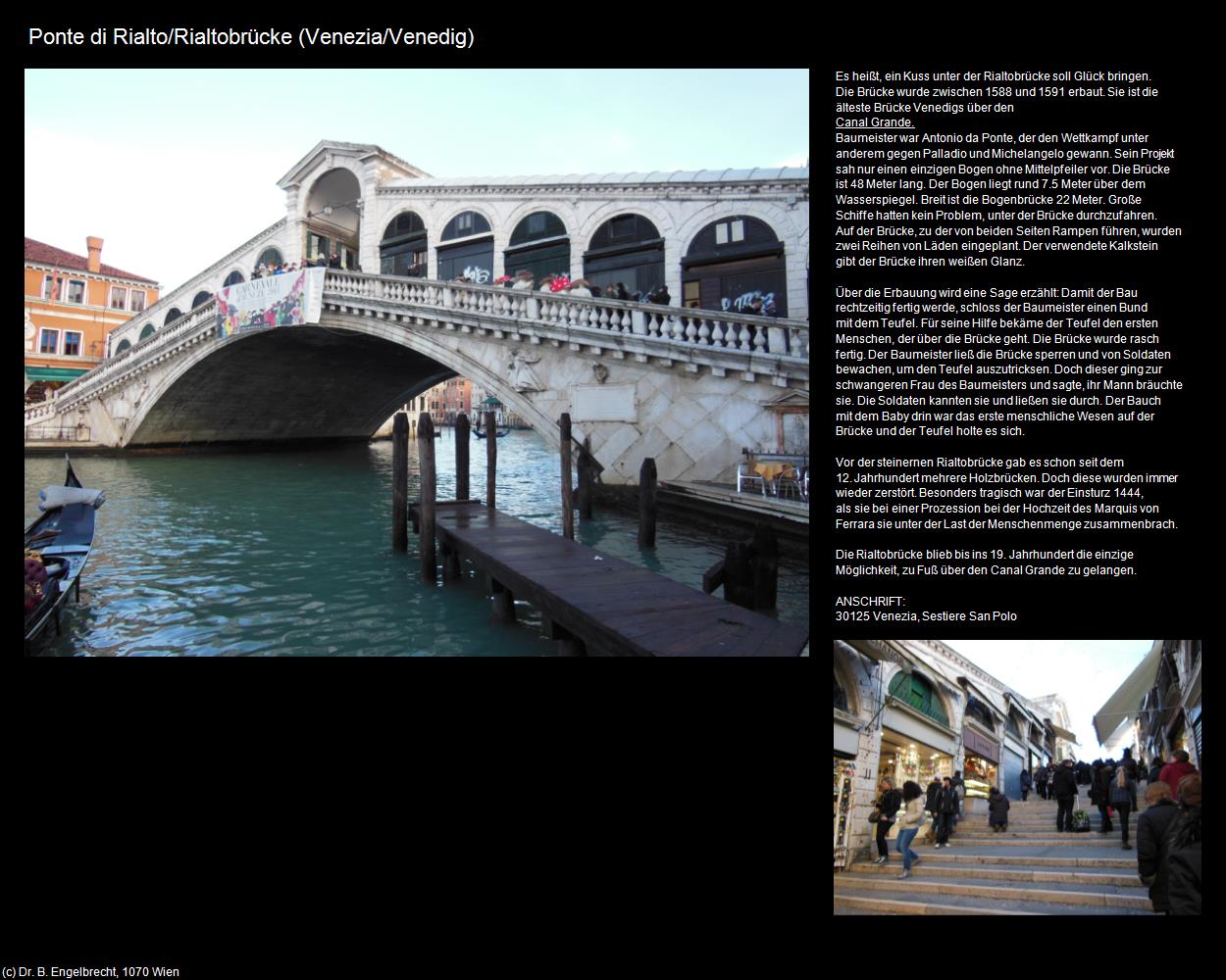 Ponte di Rialto/Rialtobrücke (Venedig/Venezia) in Kulturatlas-VENEDIG(c)B.Engelbrecht