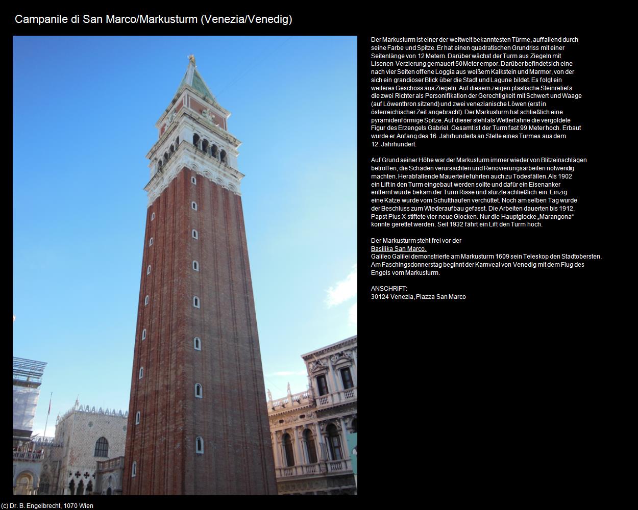 Campanile di San Marco  (Venedig/Venezia) in Kulturatlas-VENEDIG(c)B.Engelbrecht