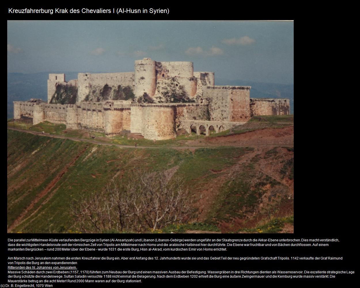 Kreuzfahrerburg Krak des Chevaliers I  (Al-Husn in Syrien (SYR)) in Kulturatlas-JORDANIEN-SYRIEN-LIBANON(c)B.Engelbrecht