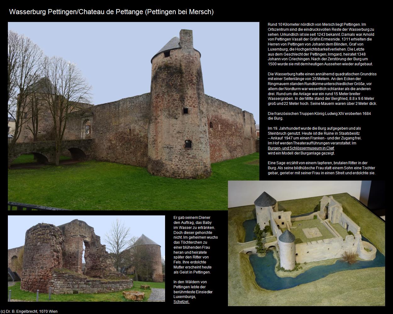 Wasserburg Pettingen (Pettange/Pettingen bei Mersch) in LUXEMBURG(c)B.Engelbrecht