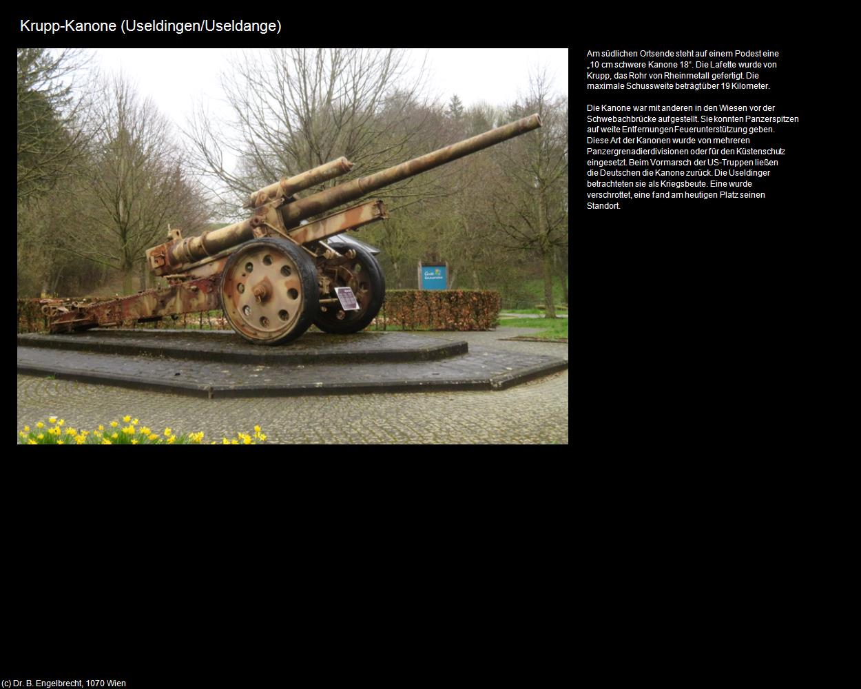 Krupp-Kanone (Useldingen/Useldange) in LUXEMBURG