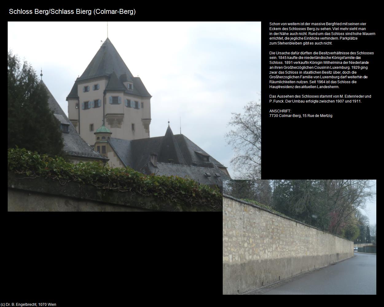 Schloss Berg/Schlass Bierg (Colmar-Berg) in LUXEMBURG