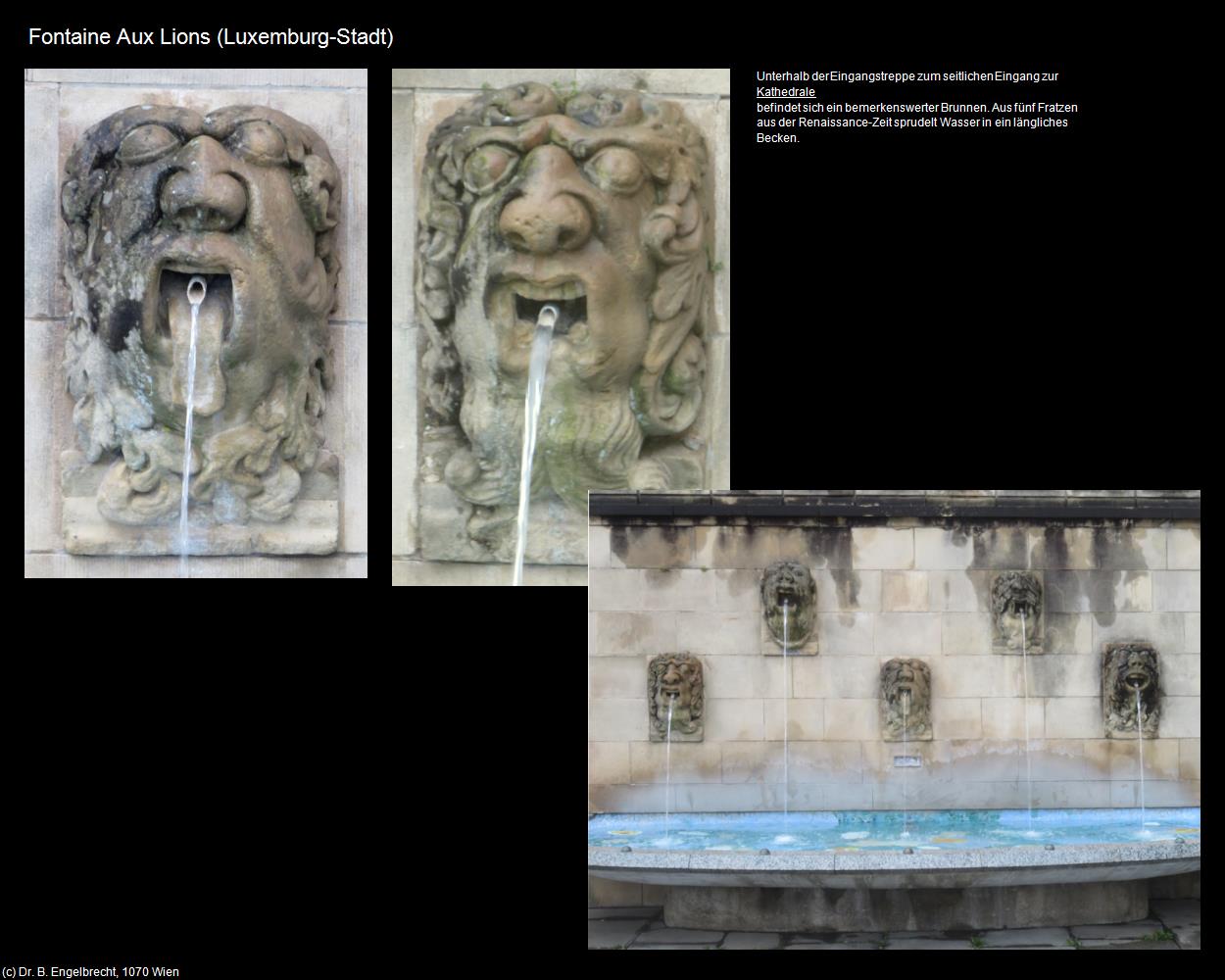 Fontaine Aux Lions (Luxemburg-Stadt/Stad Letzebuerg) in LUXEMBURG(c)B.Engelbrecht