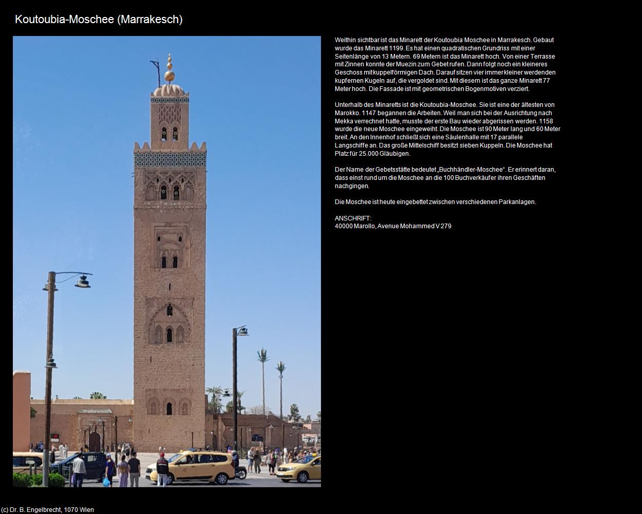 Koutoubia-Moschee (Marrakesch/Tamazight) in Kulturatlas-MAROKKO