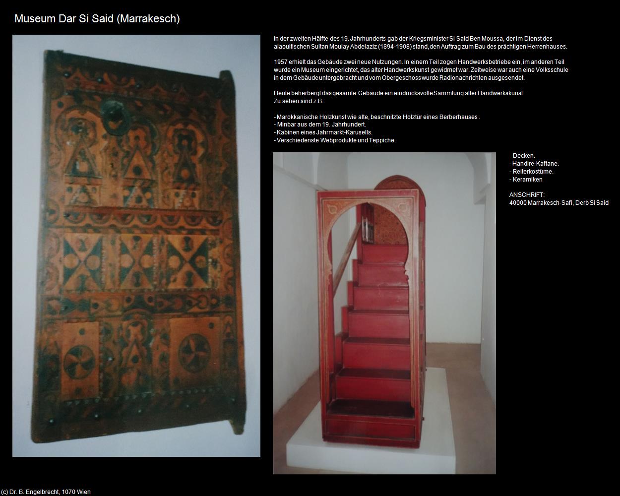 Museum Dar Si Said (Marrakesch/Tamazight) in Kulturatlas-MAROKKO