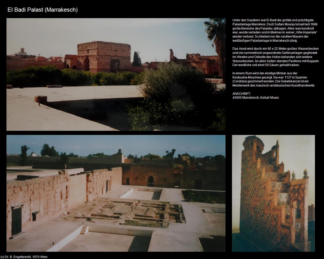 El Badi Palast (Marrakesch/Tamazight) in Kulturatlas-MAROKKO