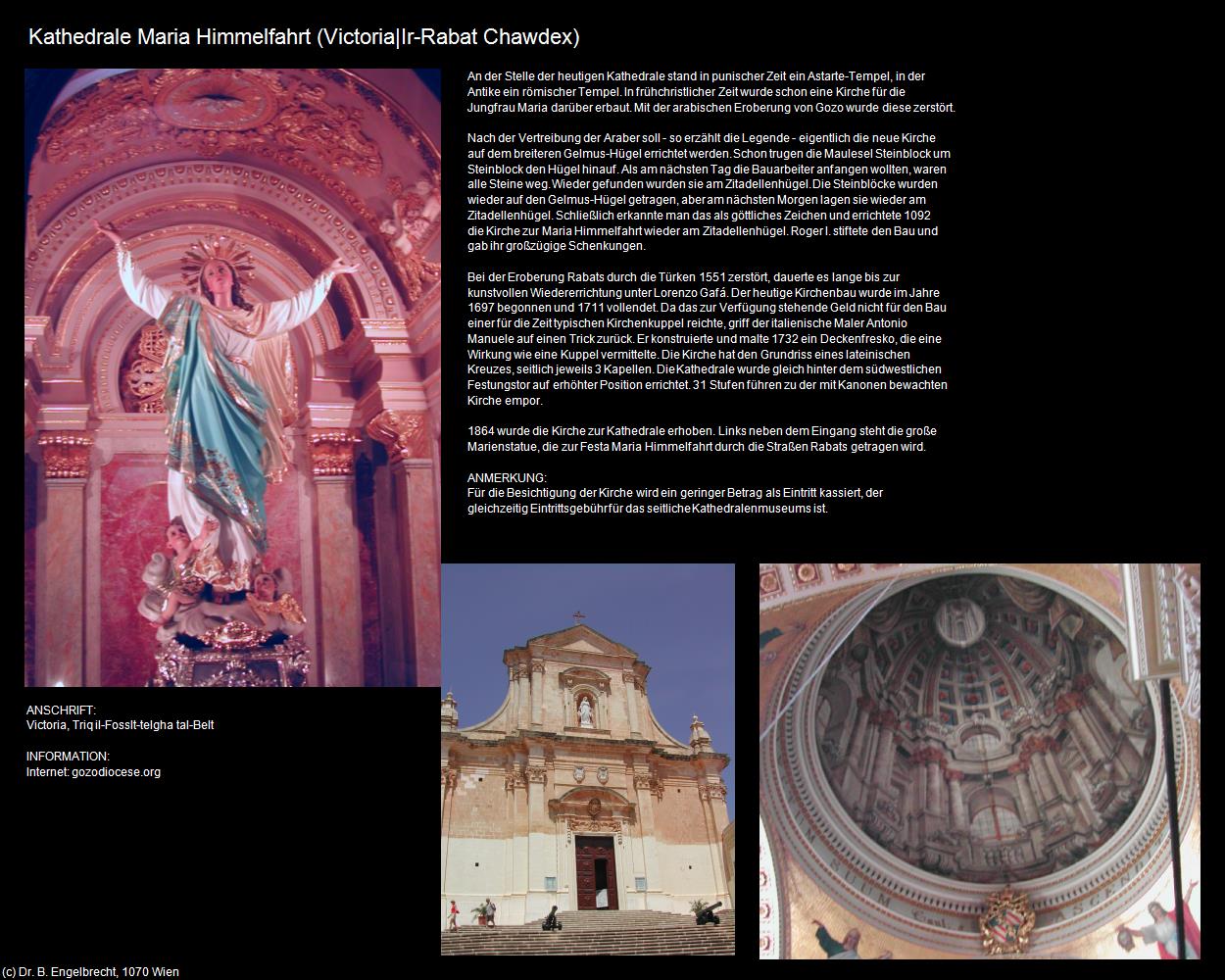 Kathedrale Maria Himmelfahrt (Victoria|Ir-Rabat Chawdex auf Gozo) in Malta - Perle im Mittelmeer