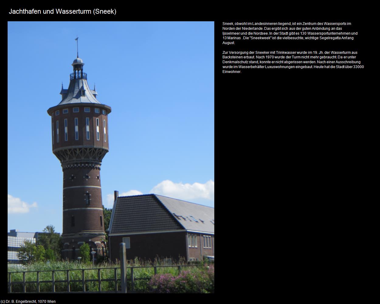 Jachthafen und Wasserturm (Sneek ) in Kulturatlas-NIEDERLANDE