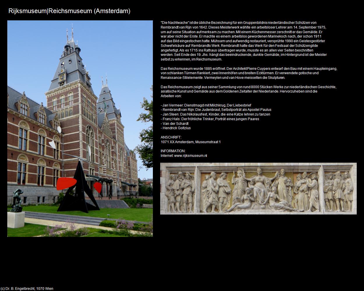 Rijksmuseum|Reichsmuseum (Amsterdam) in Kulturatlas-NIEDERLANDE