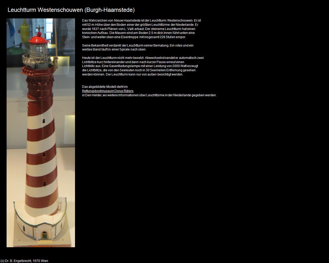 Leuchtturm Westenschouwen (Burgh-Haamstede) in Kulturatlas-NIEDERLANDE(c)B.Engelbrecht