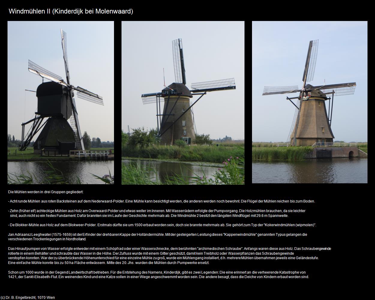 Windmühlen II (Kinderdijk bei Molenwaard) in Kulturatlas-NIEDERLANDE