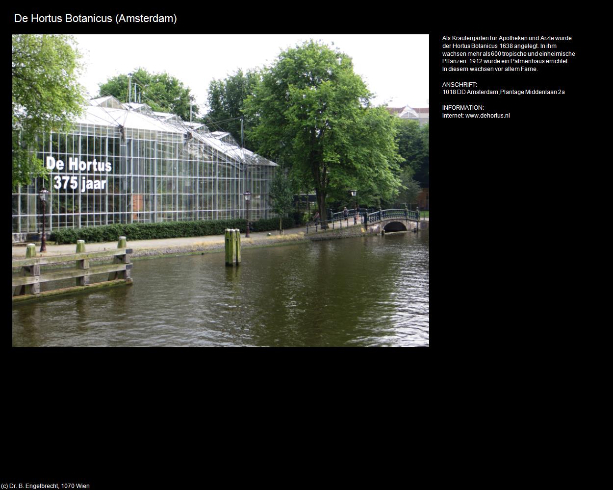 De Hortus Botanicus (Amsterdam) in Kulturatlas-NIEDERLANDE